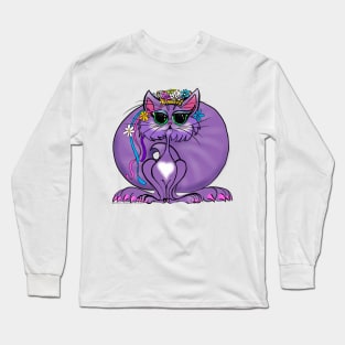 Pretty-Pretty Purple Princess Kitty Long Sleeve T-Shirt